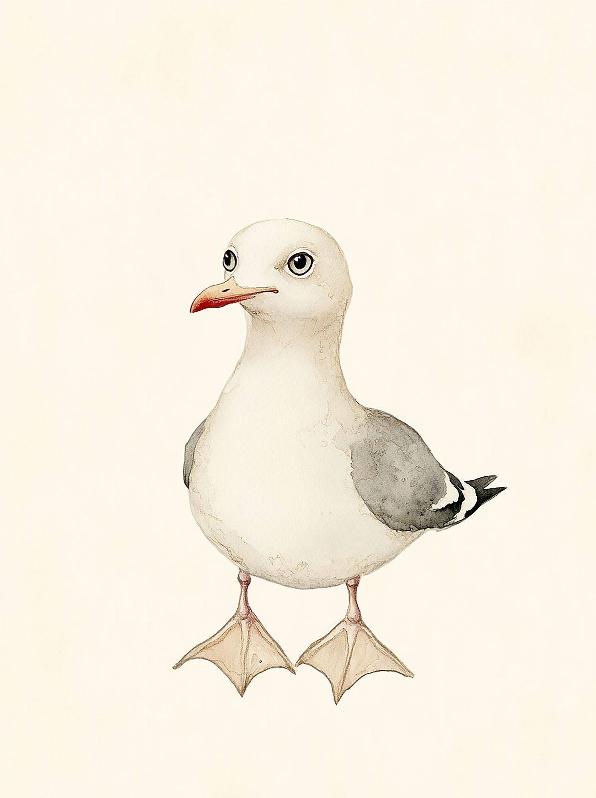Poster - Mås Illustration