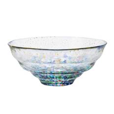 ADERIA Tsugaru Vidro MATSURI Gold Glass Made in Presentation Salad Deep Kitchen Housewarming Greeting Retirement Birthday Gift F71892 Bowl, Japan,