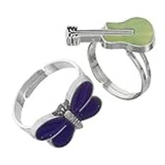 jewelry Barnring The Ring Emotion Ringar Barns Humör Smycken Humörsensorringar Dragonfly Mood Ring Ungdoms Mood Ringar Humörring Roterbar Mood Control Ring Epoxi jewelry