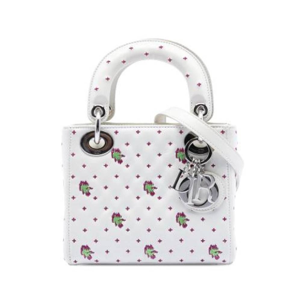 Dior Vintage Pre-owned Mini Lady Dior - Vintage - Dame - Hvid - ONE SIZE - Læder