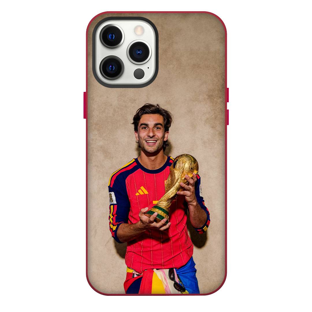 Spain 2026 Fifa World Cup Champion Ferran Torres Phone Case For iPhone Samsung Galaxy Pixel OnePlus Vivo Xiaomi Asus Sony Motorola Nokia - Ferran Torres Holding FIFA World Cup Trophy Poster.