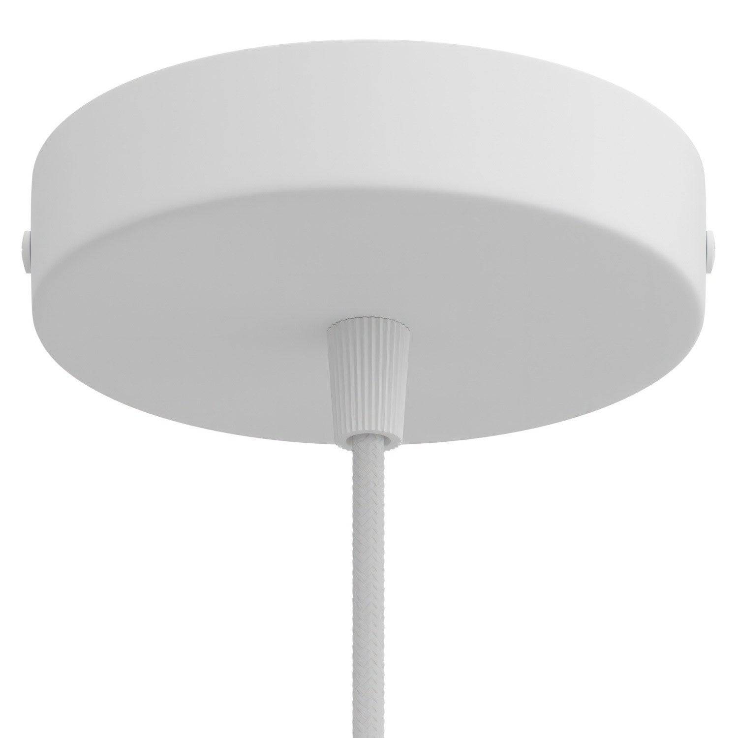 Roset til 1 lampe Ø12 cm - Cylender / Mat hvid