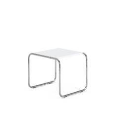Knoll - Laccio low table, Square, skiva i Svart laminat - Små borde og sideborde - Marcel Breuer - Sort - Metal/Træ