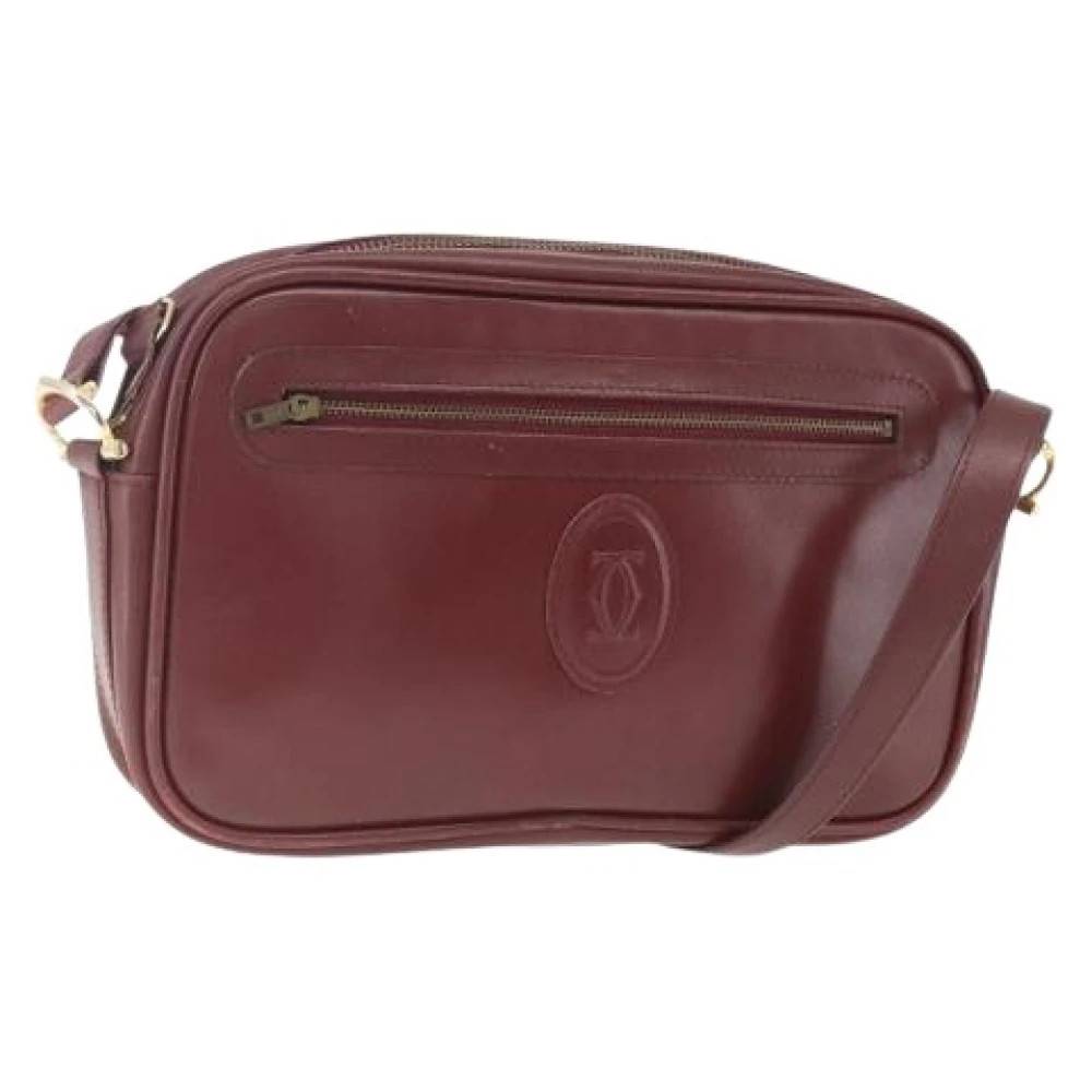 Cartier Vintage Pre-owned Vintage Cross Body Taske - Vintage - Dame - Rød - ONE SIZE - Uld