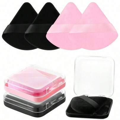 1/6/10/20 st puderpuff triangelformad sminkpuff för löst puder, kroppspudersättning, puderpuff för ansiktspuder, skönhet, sminkverktyg, smink, billigt - Multifärgad