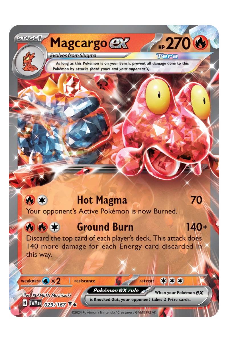 Pokémon Magcargo ex 029/167 - Pokemon kort - EX kort - Pocket Monster.