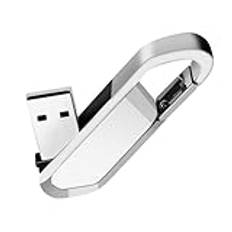 Primavera Buckle USB-minne 2.0 USB-minne, minne, extern minnesdatalagring, barn, studenter, födelsedagspresent (32 GB, vit)