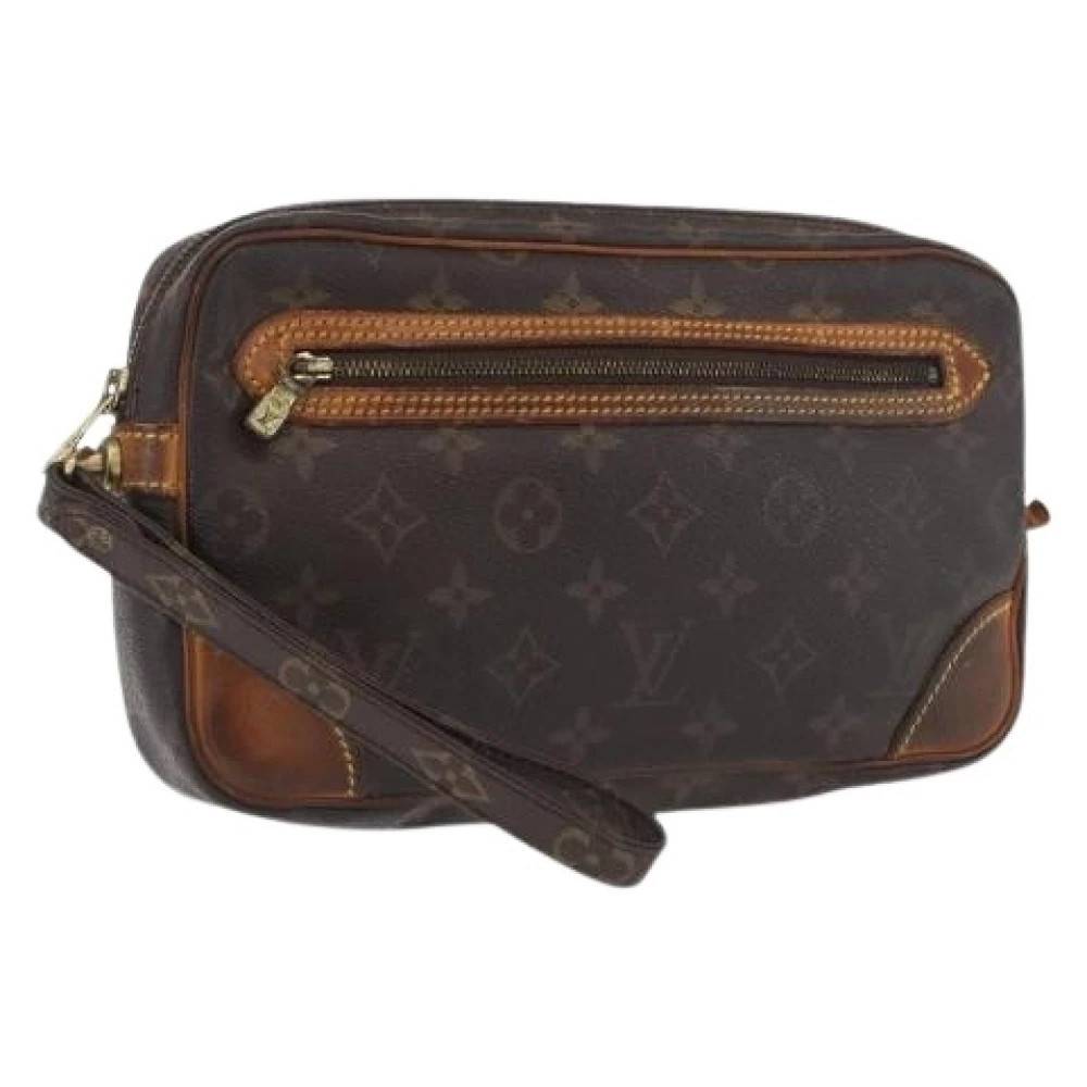 Louis Vuitton Vintage Pre-owned Monogram Canvas Clutch - Vintage - Dame - Brun - ONE SIZE - Læder