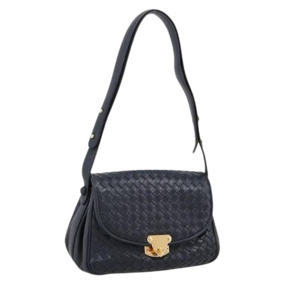 Bottega Veneta Vintage Pre-owned Vintage Skuldertaske - Vintage - Dame - Blå - ONE SIZE - Uld
