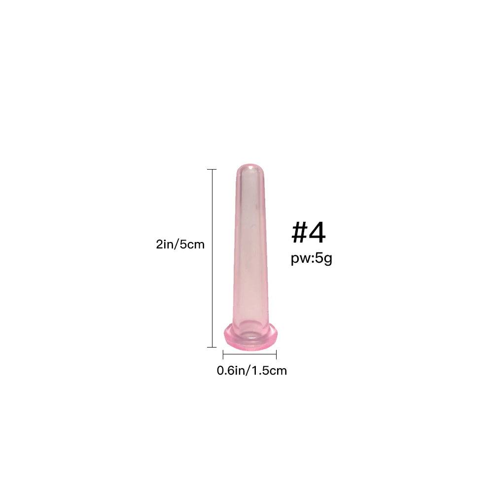 Silicone Vacuum Cupping Massage Jars Anti Cellulite - Pink-4