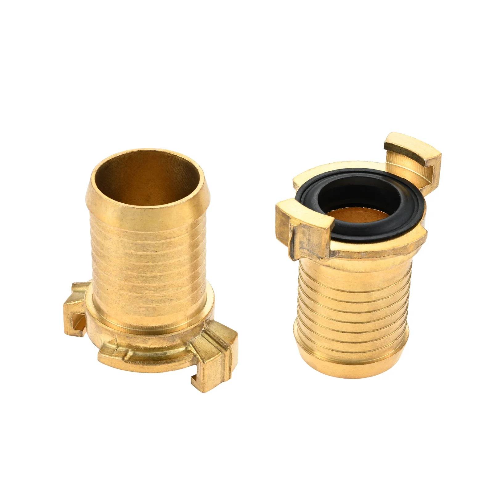 2pcs Quick Coupling 11/4 Inch (33mm) Pure Brass Quick Connect Adapter Hose Nozzle Garden Pipe Fittings Irrigation Pressure Part