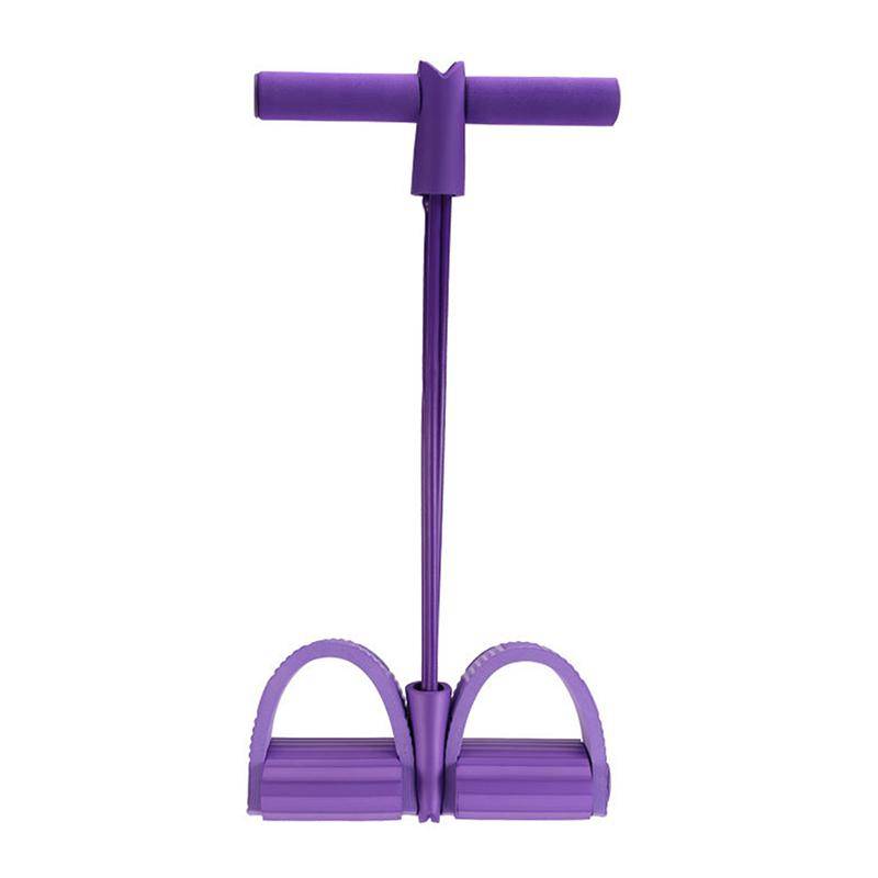 4 Rör Fitness Motståndsband Latex Pedaltränare Sit-up Dragrep Expander Elastiska Band Yoga utrustning Pilates Träning