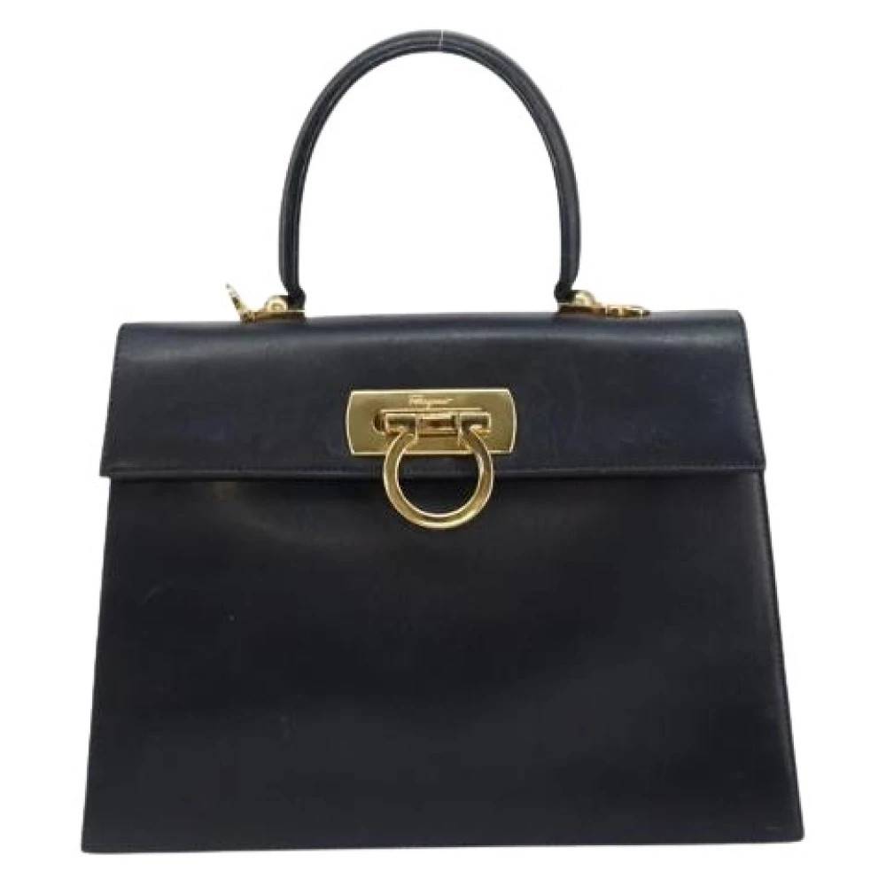 Salvatore Ferragamo Pre-owned Pre-owned Læder Håndtaske - Vintage - Dame - Blå - ONE SIZE - Læder