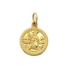 9ct Gold St. Christopher Medallion - 12mm - G5391