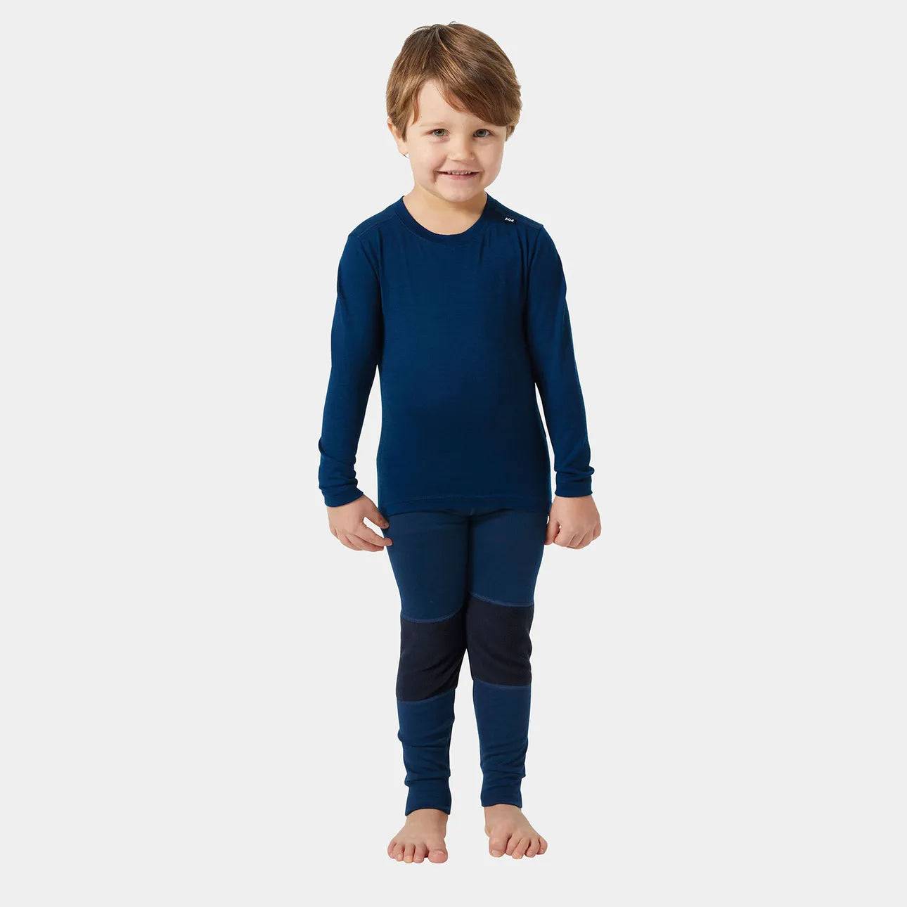 Helly Hansen Kids' Merino Wool Base Layer Set Skiundertøj Børn - Ocean - Ocean / 110 cm / 5 år