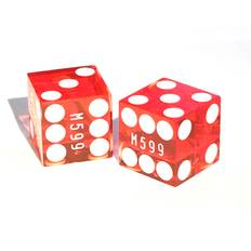 Cancelled Casino Dice Red Clear with Serial Number 19mm (2).