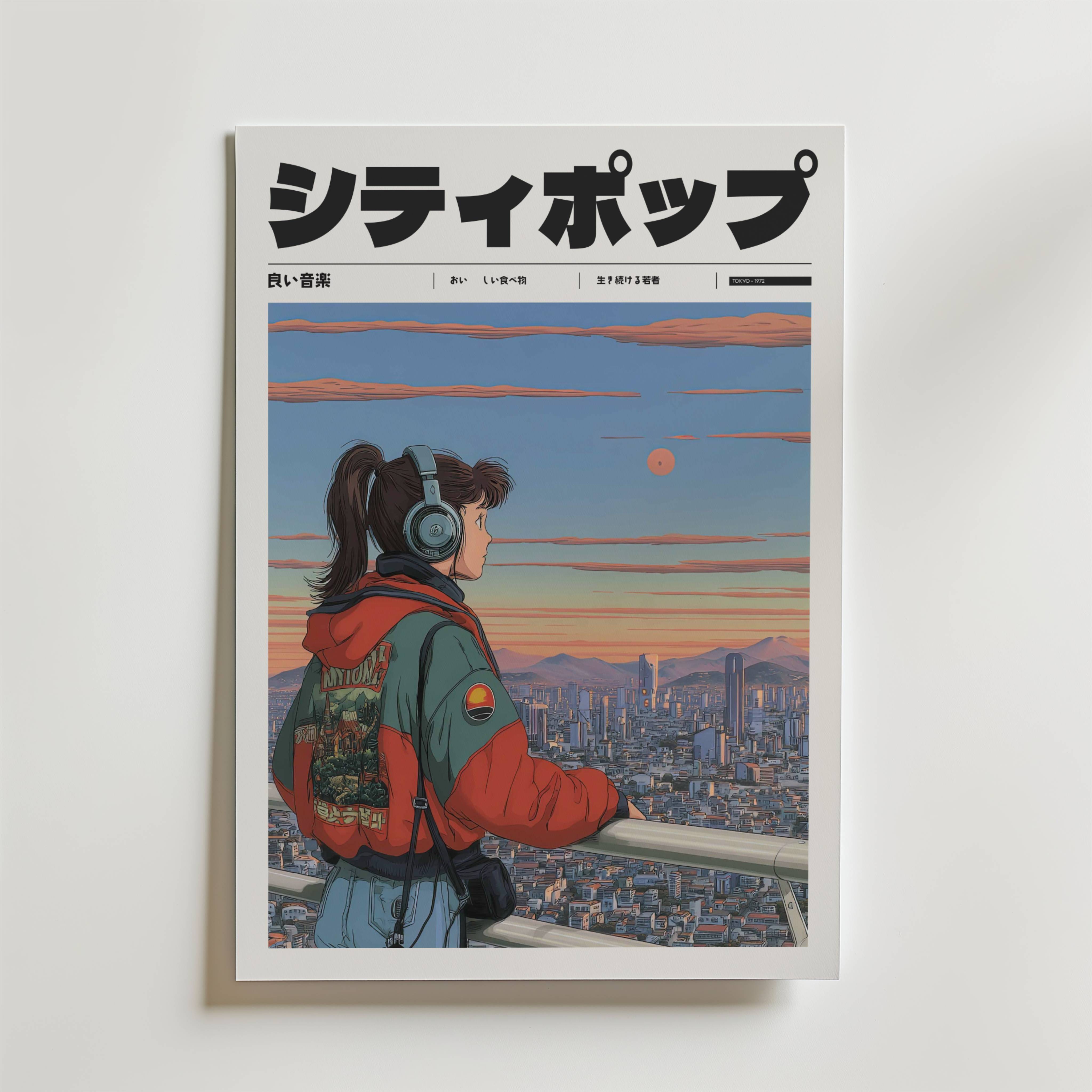 Echoes of Shibuya Poster - Premium Canvas 30x40 cm