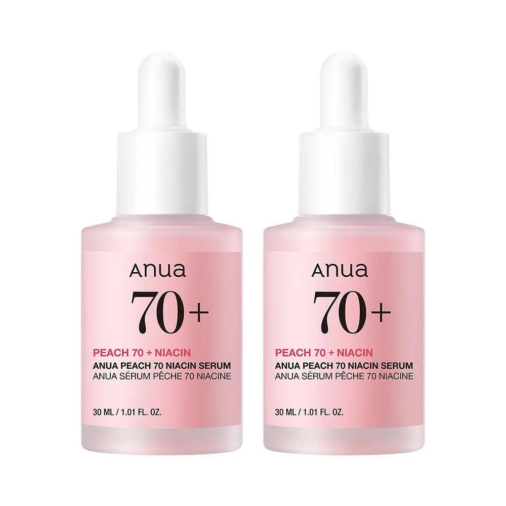 ANUA Peach 70 Niacinamide Serum Brightening & Glow Care 30ml x2 Set
