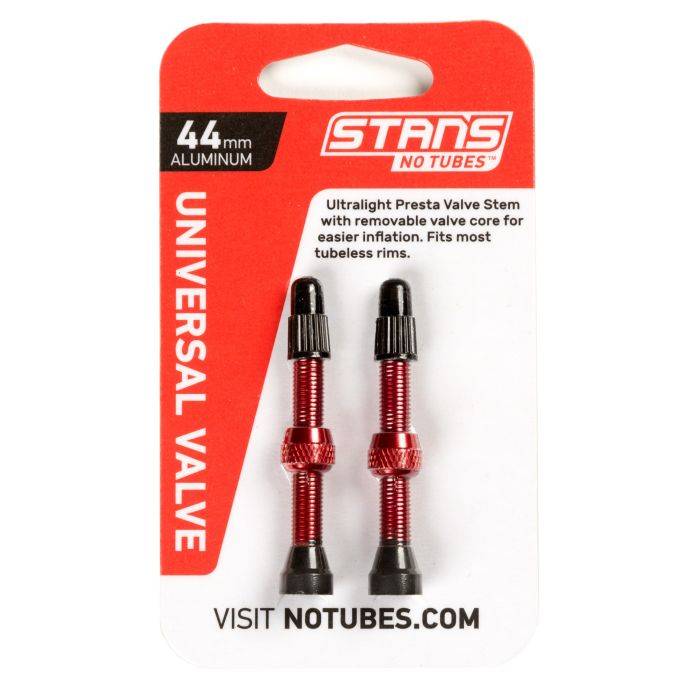 Stan's Tubeless ventilsæt ALU presta 44 mm (Red)