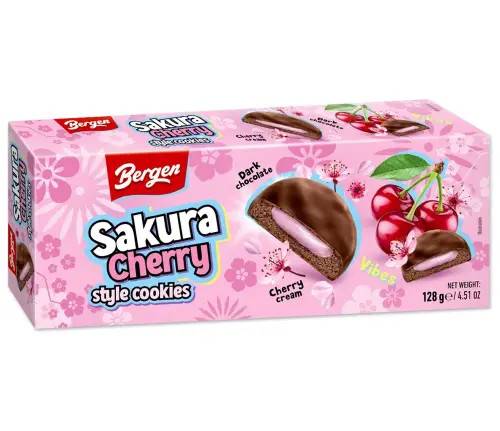 Bergen Sakura Cherry Style Cookies 128g