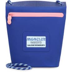 Moncler, Taske, Herre, Blå, ONE SIZE, Nylon, Amøbe Clutch med Stofrem