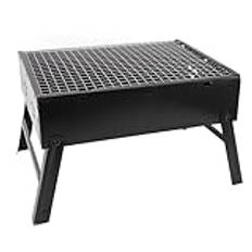 Bärbar Mini BBQ Kolgrill med Avtagbar Design, Hopfällbar för Enkel Transport, för Utomhuscamping, Picknick och Vandring