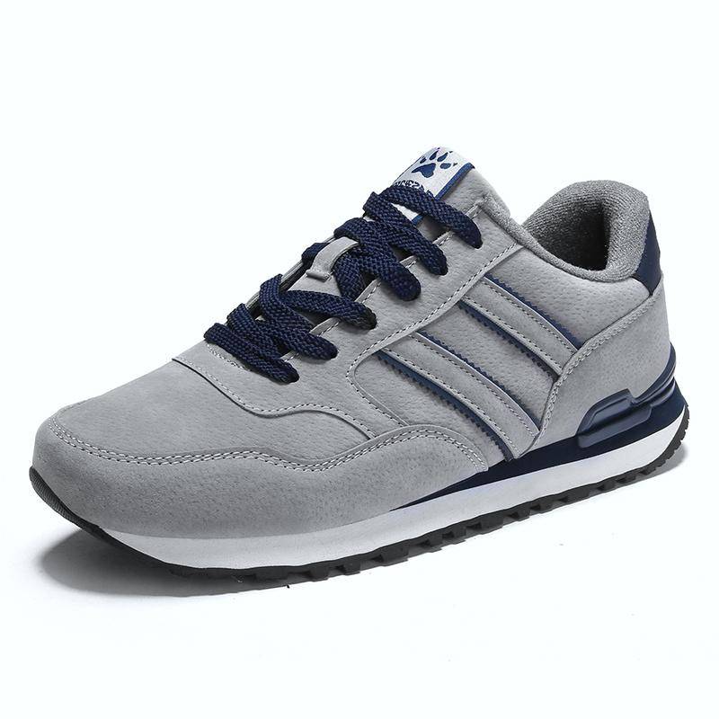 Högkvalitativa herrskor Läder Casual Skor Höst 2024 Nya Andningsbara Herrskor Tenis Herr Flatsko Zapatillas Hombre cm blå