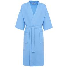 Waffle Bathrobe - Blue - 01