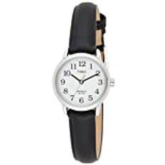 Timex Easy Reader Damen-Armbanduhr, 25 mm, schwarzes Lederarmband, T20441