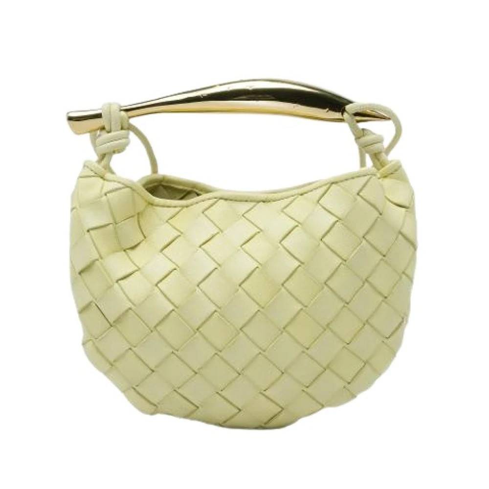 Bottega Veneta Vintage Pre-owned Woven Nappa Satchel - Vintage - Dame - Gul - ONE SIZE - Uld