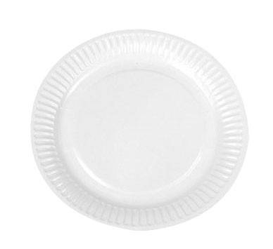 Paptallerken hvid WB-lamineret, 18 cm, 1000 stk/krt