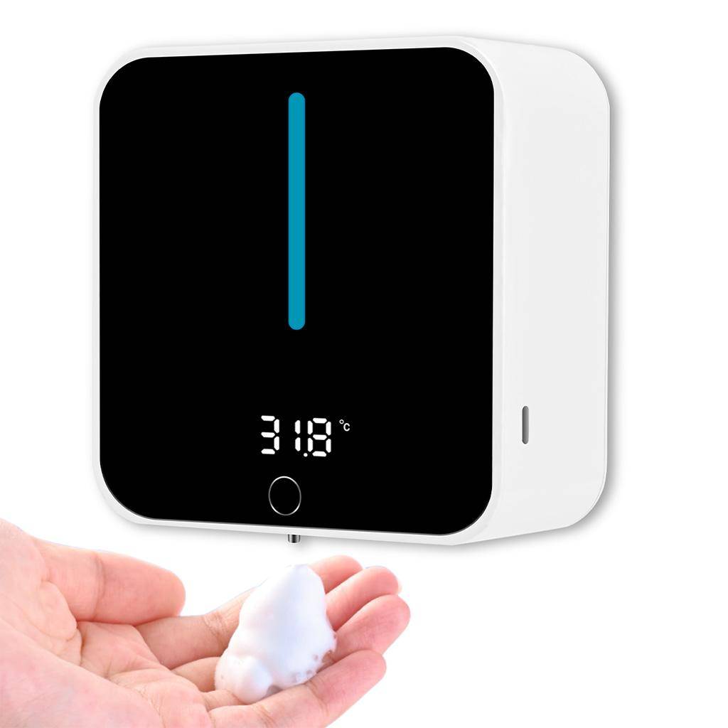 Badrum Beröringsfri Automatisk Tvåldispenser Väggmonterad Tvåldispenser Inbyggd Aromaterapibox Stor Kapacitet 400 ml