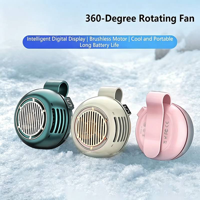 Portable Mini Clip Fan Bladeless Handheld Pocket Cooling Fan Small Strong Wind Wearable Belt USB Rechargeable Speed Adjustable