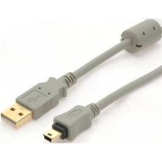 USB2 kabel, A han – mini B han med ferritkerne, 2 m