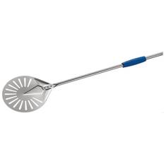 Pizzaspade med huller - 23 cm i diameter - skaft: 120 cm - rustfrit stål