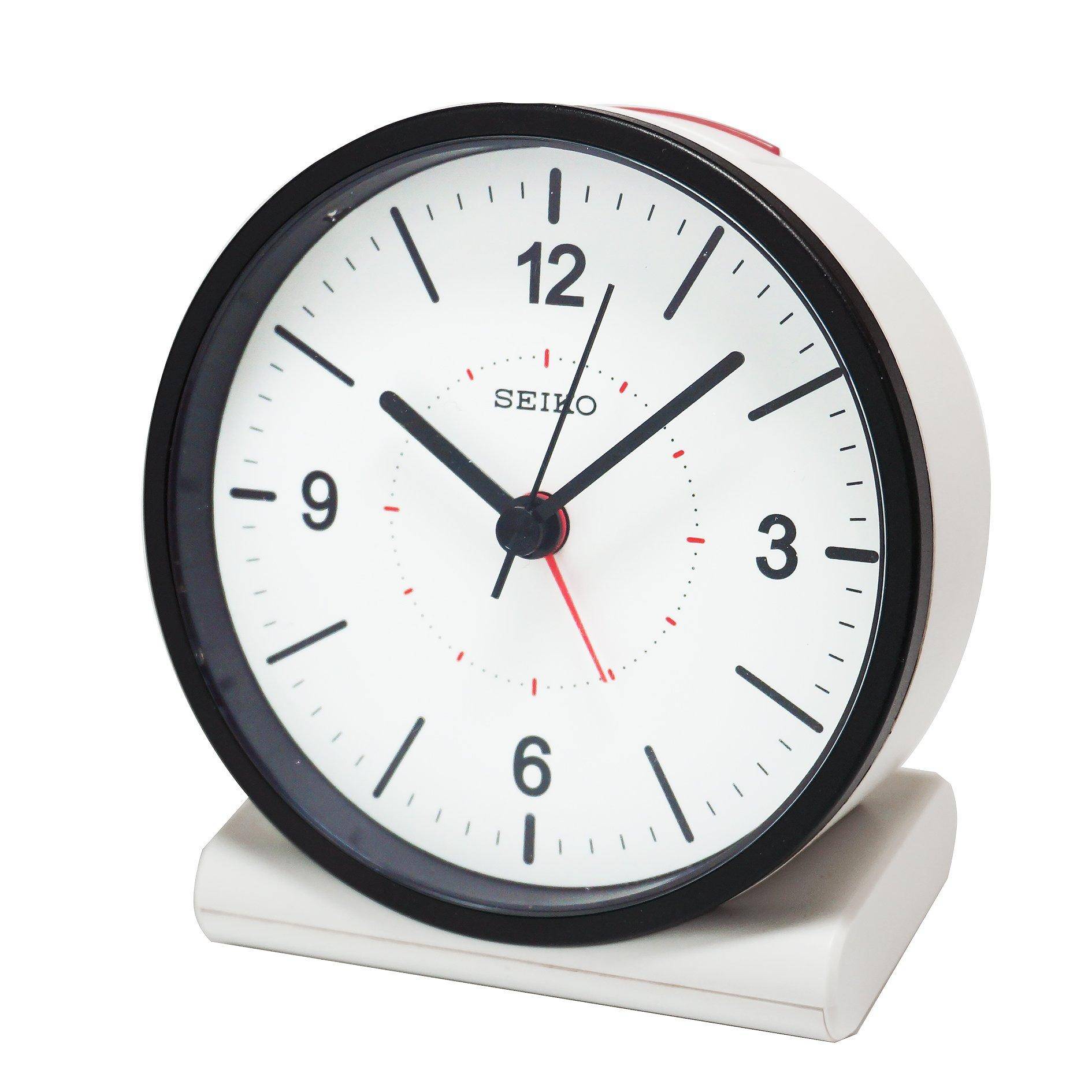 Seiko Clock Seiko Clock Alarm Clock Radio Analog White KR328W SEIKO