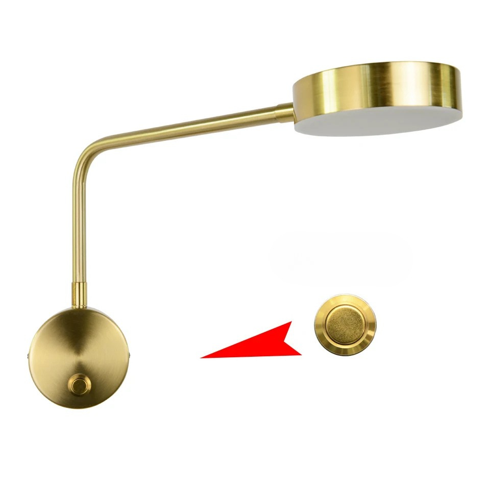 NordicGlow - Justerbar LED Vägglampa för Modernt Inredning - WA219-GS / Varm Vit (5500-7000K)