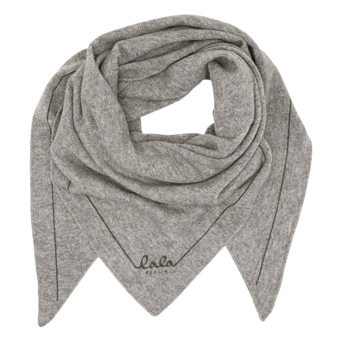 Lala Berlin | Tørklæde | Triangle Solid Logo M, city middle grey melange