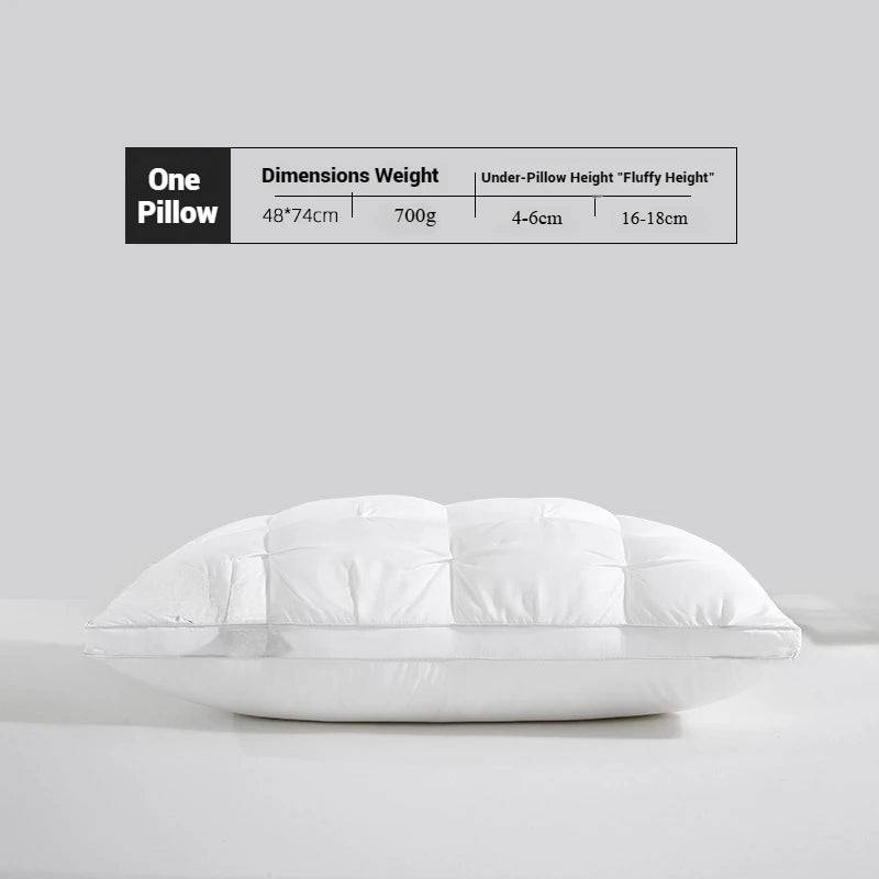 Comfortable Pillows for Sleeping 5-star Hotel Pillow Three-dimensional Soft Bilateral Washed Solid Color Pillow Sleeping Pillows - 1PCS-700G / 48*74 (48*74)