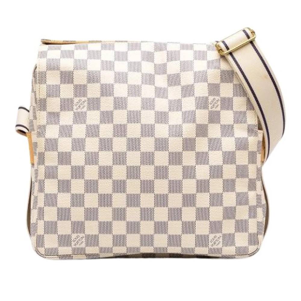 Louis Vuitton Vintage Pre-owned Naviglio Skuldertaske - Vintage - Dame - Hvid - ONE SIZE - Uld