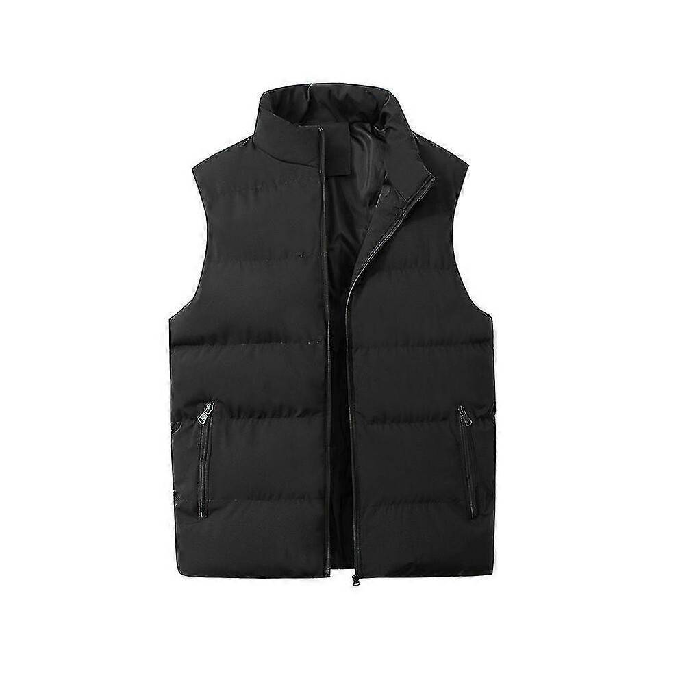 (5XL, Black) Men's Lightweight Packable Puffer Down Vest Sleeveless Quilted Jacket Coat