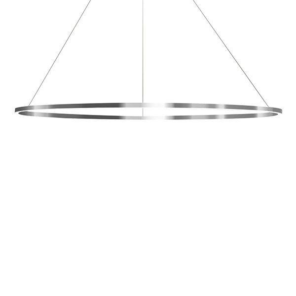 Ellisse Major Pendel Oval Poleret Aluminium/Hvid Downlight 2700k.