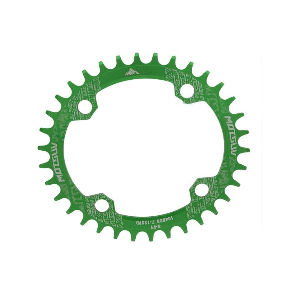 MOTSUV 104BCD MTB Bike Chainring 34T Oval Narrow Wide Crank Star Ring Disc Cycling Parts Set Green