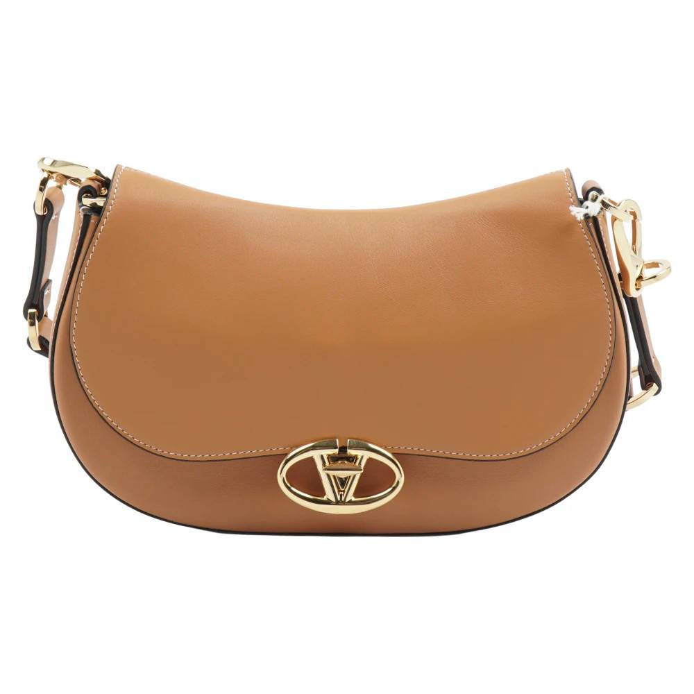 Valentino Ohval Small Shoulder Bag - Tasker - Dame - Brun - ONE SIZE - Uld