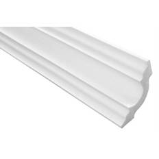 Marbet Taklister av polystyren, XPS, högkvalitativa stuckaturlister, lätt och robust i modern design (50 meter ekonomipaket, E-14, 50 x 50 mm) dekorlist