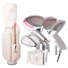 Ladies Golf Debut Club 7 Caddy Bag Head Cover Mega Golf Rainbow Angel Golf Beginner Set