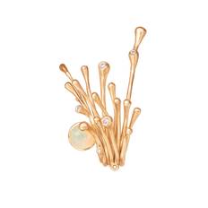 OLE LYNGGAARD COPENHAGEN BoHo øreclips 18 kt. guld med opal og 5 brillanter (stk)