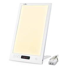 High Intensity Phototherapy 12000lux Full Spectrum LED Light Alarm Light Reset Your Body Clock Suitable for Night Jet Lag Light Alarm Clock Natural