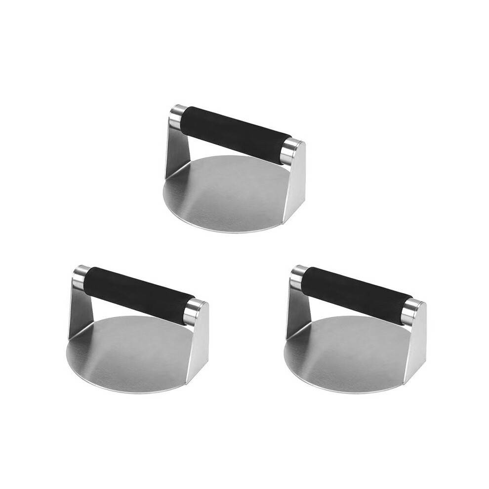 3X Smash Burger Press,Hamburger Smasher Tool for Griddle, Stainless Steel Ham Patty Press,Grill Press for Smashburger