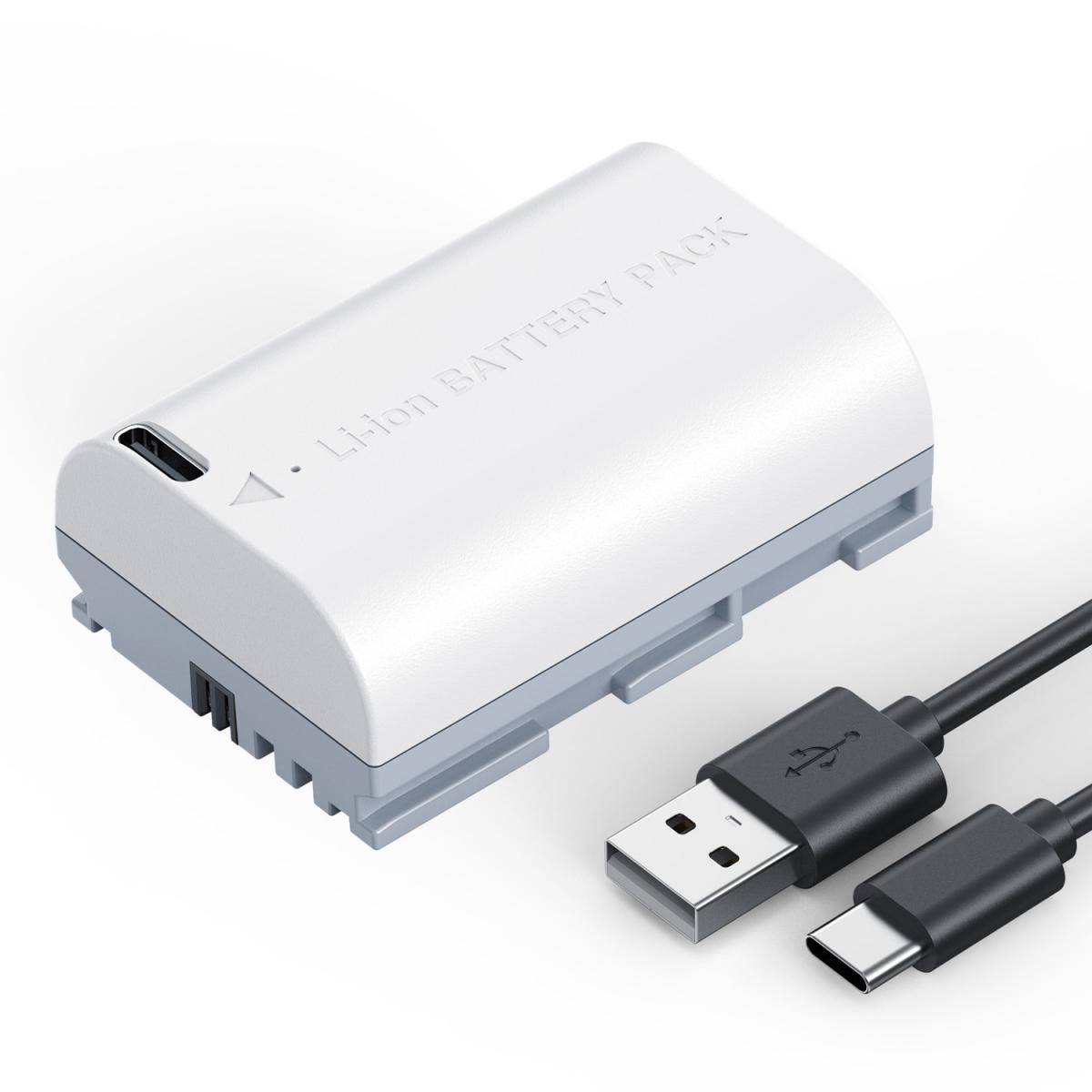 KENTFAITH KENTFAITH LP-E6P Battery, 2520mAh USB-C R6 Mark III Battery Compatible with Canon EOS R5 Mark II, C50, R6V R6 R7, 5D 5DS R 6D 7D 60D 70D 80D 90D Cameras, 2.5h Fast Full Charging, Fully Decoded